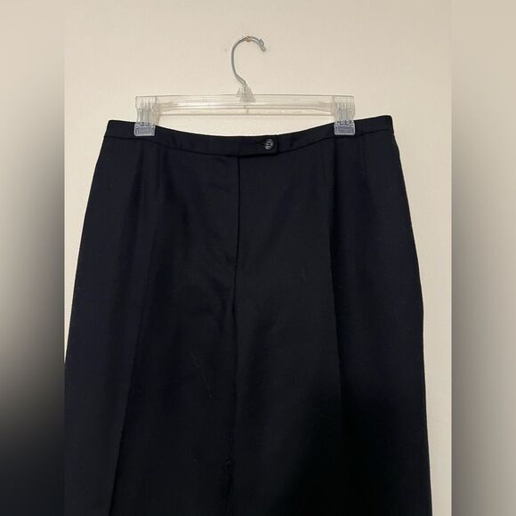 Harvé Benard‎ Sport 100% Wool Black Trousers Size 14 - Picture 2 of 5